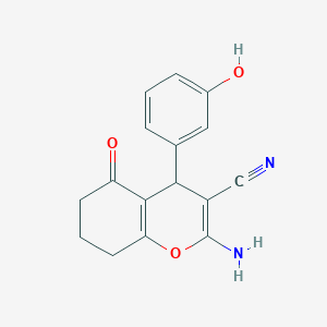 2-amino-4-(3-hydroxyphenyl)-5-oxo-5,6,7,8-tetrahydro-4H-chromene-3-carbonitrile