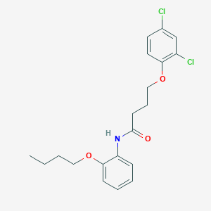 molecular formula C20H23Cl2NO3 B3755837 N-(2-butoxyphenyl)-4-(2,4-dichlorophenoxy)butanamide 