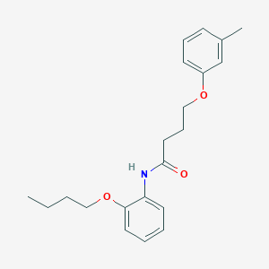 molecular formula C21H27NO3 B3755839 N-(2-butoxyphenyl)-4-(3-methylphenoxy)butanamide 