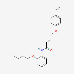 molecular formula C22H29NO3 B3755850 N-(2-butoxyphenyl)-4-(4-ethylphenoxy)butanamide 