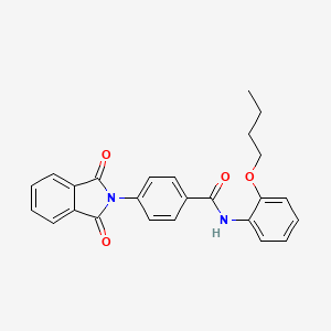 molecular formula C25H22N2O4 B3755874 N-(2-butoxyphenyl)-4-(1,3-dioxo-1,3-dihydro-2H-isoindol-2-yl)benzamide 