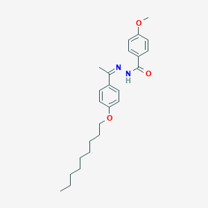 molecular formula C25H34N2O3 B375588 4-methoxy-N'-{1-[4-(nonyloxy)phenyl]ethylidene}benzohydrazide 