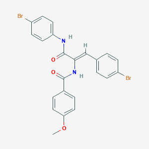 molecular formula C23H18Br2N2O3 B375591 N-[1-[(4-bromoanilino)carbonyl]-2-(4-bromophenyl)vinyl]-4-methoxybenzamide 