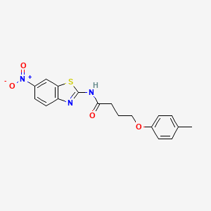 4-(4-methylphenoxy)-N-(6-nitro-1,3-benzothiazol-2-yl)butanamide