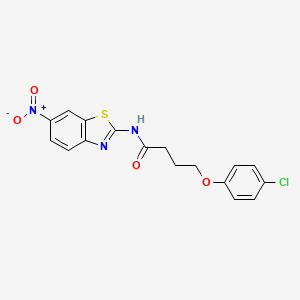 4-(4-chlorophenoxy)-N-(6-nitro-1,3-benzothiazol-2-yl)butanamide