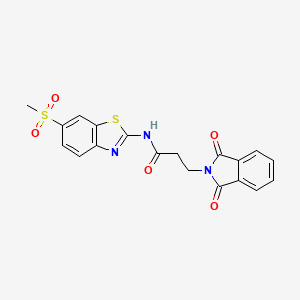 molecular formula C19H15N3O5S2 B3755938 3-(1,3-DIOXO-2,3-DIHYDRO-1H-ISOINDOL-2-YL)-N-(6-METHANESULFONYL-1,3-BENZOTHIAZOL-2-YL)PROPANAMIDE 