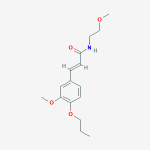 (2E)-N-(2-methoxyethyl)-3-(3-methoxy-4-propoxyphenyl)prop-2-enamide