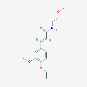 (2E)-3-(4-ethoxy-3-methoxyphenyl)-N-(2-methoxyethyl)prop-2-enamide