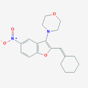 4-[2-(Cyclohexylidenemethyl)-5-nitro-1-benzofuran-3-yl]morpholine