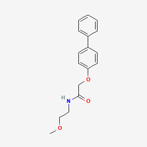 2-(4-biphenylyloxy)-N-(2-methoxyethyl)acetamide