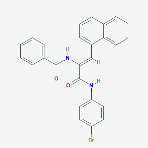 molecular formula C26H19BrN2O2 B375597 N-[1-[(4-bromoanilino)carbonyl]-2-(1-naphthyl)vinyl]benzamide 