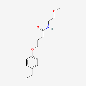 molecular formula C15H23NO3 B3755979 4-(4-ethylphenoxy)-N-(2-methoxyethyl)butanamide 