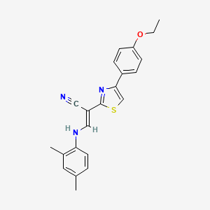 3-[(2,4-dimethylphenyl)amino]-2-[4-(4-ethoxyphenyl)-1,3-thiazol-2-yl]acrylonitrile