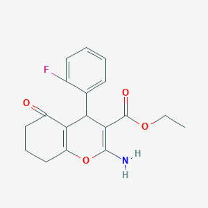 ethyl 2-amino-4-(2-fluorophenyl)-5-oxo-5,6,7,8-tetrahydro-4H-chromene-3-carboxylate