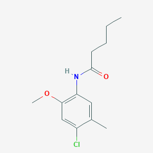 molecular formula C13H18ClNO2 B3756004 N-(4-chloro-2-methoxy-5-methylphenyl)pentanamide 