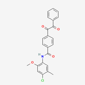 N-(4-chloro-2-methoxy-5-methylphenyl)-4-[oxo(phenyl)acetyl]benzamide