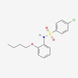 molecular formula C16H18ClNO3S B3756012 N-(2-butoxyphenyl)-4-chlorobenzenesulfonamide 