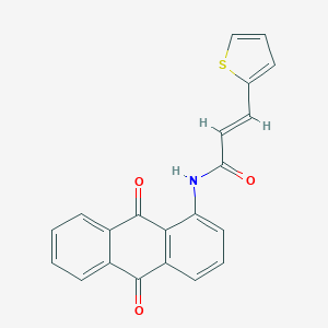molecular formula C21H13NO3S B375602 N-(9,10-dioxo-9,10-dihydro-1-anthracenyl)-3-(2-thienyl)acrylamide 