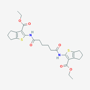 diethyl 2,2'-[(1,6-dioxohexane-1,6-diyl)di(imino)]bis(5,6-dihydro-4H-cyclopenta[b]thiophene-3-carboxylate)