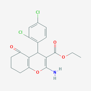 ethyl 2-amino-4-(2,4-dichlorophenyl)-5-oxo-5,6,7,8-tetrahydro-4H-chromene-3-carboxylate