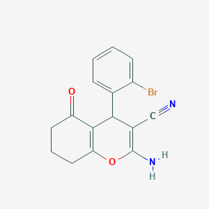 2-amino-4-(2-bromophenyl)-5-oxo-5,6,7,8-tetrahydro-4H-chromene-3-carbonitrile