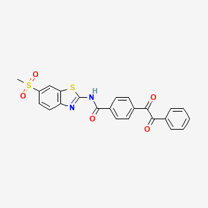 N-[6-(methylsulfonyl)-1,3-benzothiazol-2-yl]-4-[oxo(phenyl)acetyl]benzamide