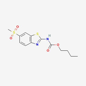 molecular formula C13H16N2O4S2 B3756069 (6-Methanesulfonyl-benzothiazol-2-yl)-carbamic acid butyl ester 