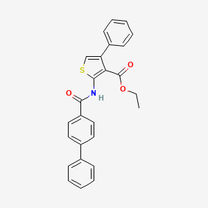 ethyl 2-[(4-biphenylylcarbonyl)amino]-4-phenyl-3-thiophenecarboxylate