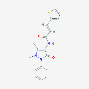 molecular formula C18H17N3O2S B375611 N-(1,5-dimethyl-3-oxo-2-phenyl-2,3-dihydro-1H-pyrazol-4-yl)-3-(2-thienyl)acrylamide 