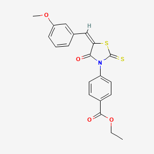 ethyl 4-[5-(3-methoxybenzylidene)-4-oxo-2-thioxo-1,3-thiazolidin-3-yl]benzoate