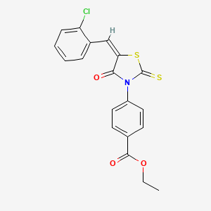 ethyl 4-[5-(2-chlorobenzylidene)-4-oxo-2-thioxo-1,3-thiazolidin-3-yl]benzoate