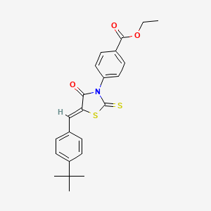 ethyl 4-[5-(4-tert-butylbenzylidene)-4-oxo-2-thioxo-1,3-thiazolidin-3-yl]benzoate