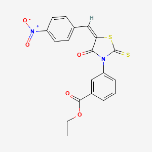 ethyl 3-[5-(4-nitrobenzylidene)-4-oxo-2-thioxo-1,3-thiazolidin-3-yl]benzoate