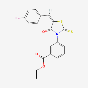 ethyl 3-[5-(4-fluorobenzylidene)-4-oxo-2-thioxo-1,3-thiazolidin-3-yl]benzoate