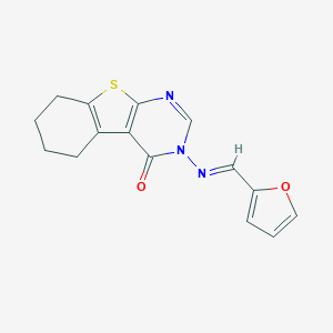 3-[(2-furylmethylene)amino]-5,6,7,8-tetrahydro[1]benzothieno[2,3-d]pyrimidin-4(3H)-one