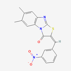 (2E)-6,7-Dimethyl-2-(3-nitrobenzylidene)[1,3]thiazolo[3,2-a]benzimidazol-3(2H)-one