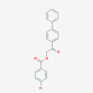 molecular formula C21H15BrO3 B375620 2-[1,1'-Biphenyl]-4-yl-2-oxoethyl 4-bromobenzoate 