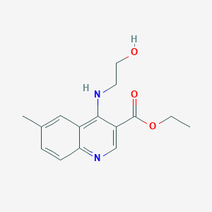 4-(2-Hydroxy-ethylamino)-6-methyl-quinoline-3-carboxylic acid ethyl ester