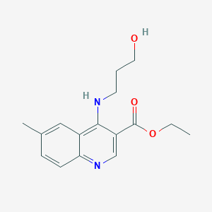 Ethyl 4-(3-hydroxypropylamino)-6-methylquinoline-3-carboxylate