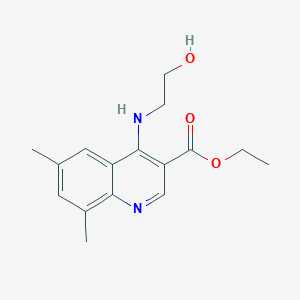 Ethyl 4-(2-hydroxyethylamino)-6,8-dimethylquinoline-3-carboxylate