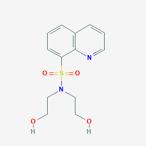 molecular formula C13H16N2O4S B375622 N,N-bis(2-hydroxyethyl)quinoline-8-sulfonamide 