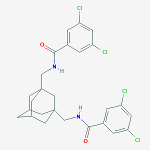 3,5-dichloro-N-[(3-{[(3,5-dichlorobenzoyl)amino]methyl}-1-adamantyl)methyl]benzamide