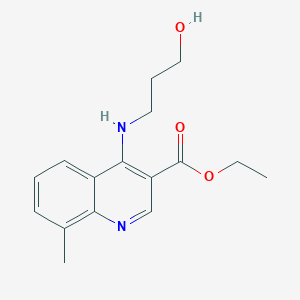 Ethyl 4-[(3-hydroxypropyl)amino]-8-methylquinoline-3-carboxylate