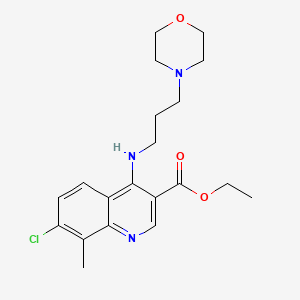 ethyl 7-chloro-8-methyl-4-{[3-(morpholin-4-yl)propyl]amino}quinoline-3-carboxylate