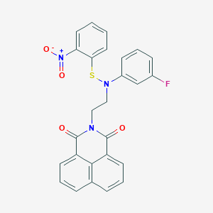 2-{2-[3-fluoro({2-nitrophenyl}sulfanyl)anilino]ethyl}-1H-benzo[de]isoquinoline-1,3(2H)-dione