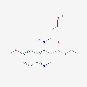 Ethyl 4-[(3-hydroxypropyl)amino]-6-methoxyquinoline-3-carboxylate