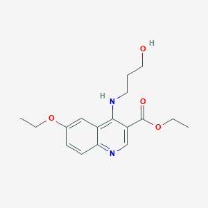 Ethyl 6-ethoxy-4-(3-hydroxypropylamino)quinoline-3-carboxylate