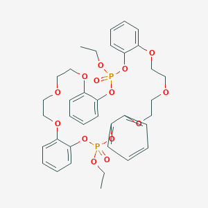 molecular formula C36H42O14P2 B375629 6,24-Diethoxy-13,14,16,17,31,32,34,35-octahydrotetrabenzo[d,m,r,a_1_][1,3,6,9,12,15,17,20,23,26,2,16]decaoxadiphosphacyclooctacosine 6,24-dioxide 