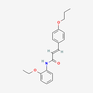 molecular formula C20H23NO3 B3756365 N-(2-ethoxyphenyl)-3-(4-propoxyphenyl)acrylamide 