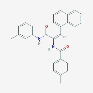 4-methyl-N-[2-(1-naphthyl)-1-(3-toluidinocarbonyl)vinyl]benzamide